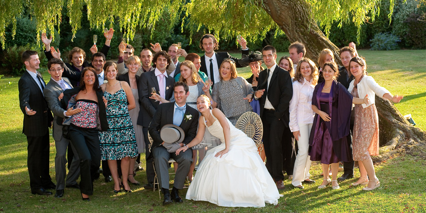 photographie de groupe en mariage