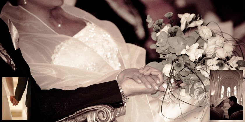 photographie de mariage à l'église